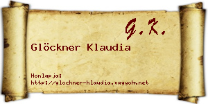 Glöckner Klaudia névjegykártya