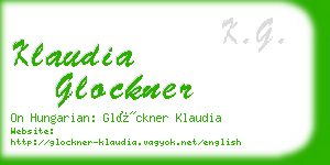 klaudia glockner business card